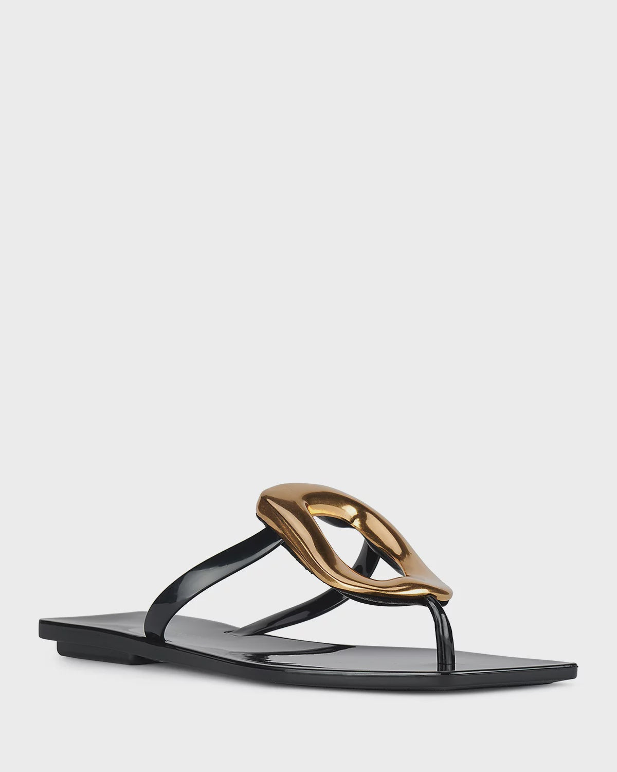 Jelly Linques Sandals - Black Shiny Gold
