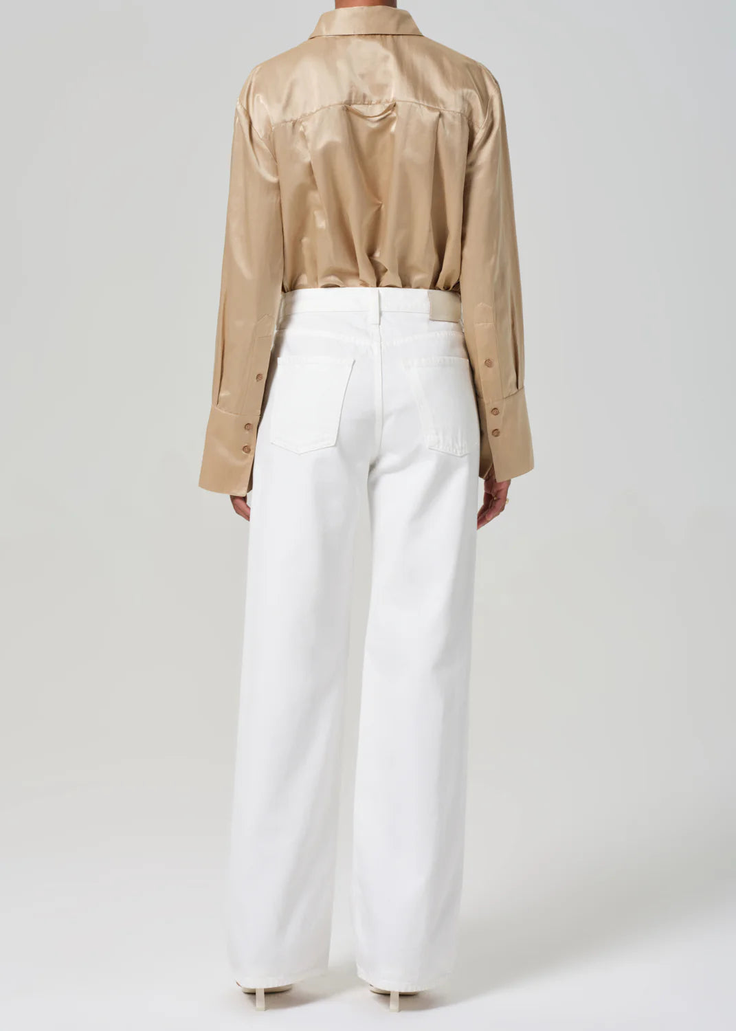 Annina High Rise Wide Leg 30" In Soft White