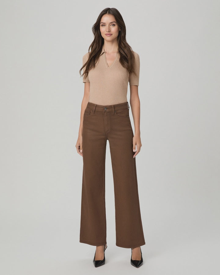 Anessa 31" Wide Leg Jean - Cognac Luxe Coating