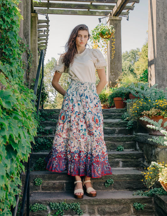 Luelle Skirt - Andreeva Ombre Print