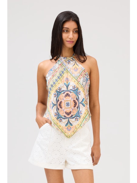 Sebastian Tank - Scarf Print