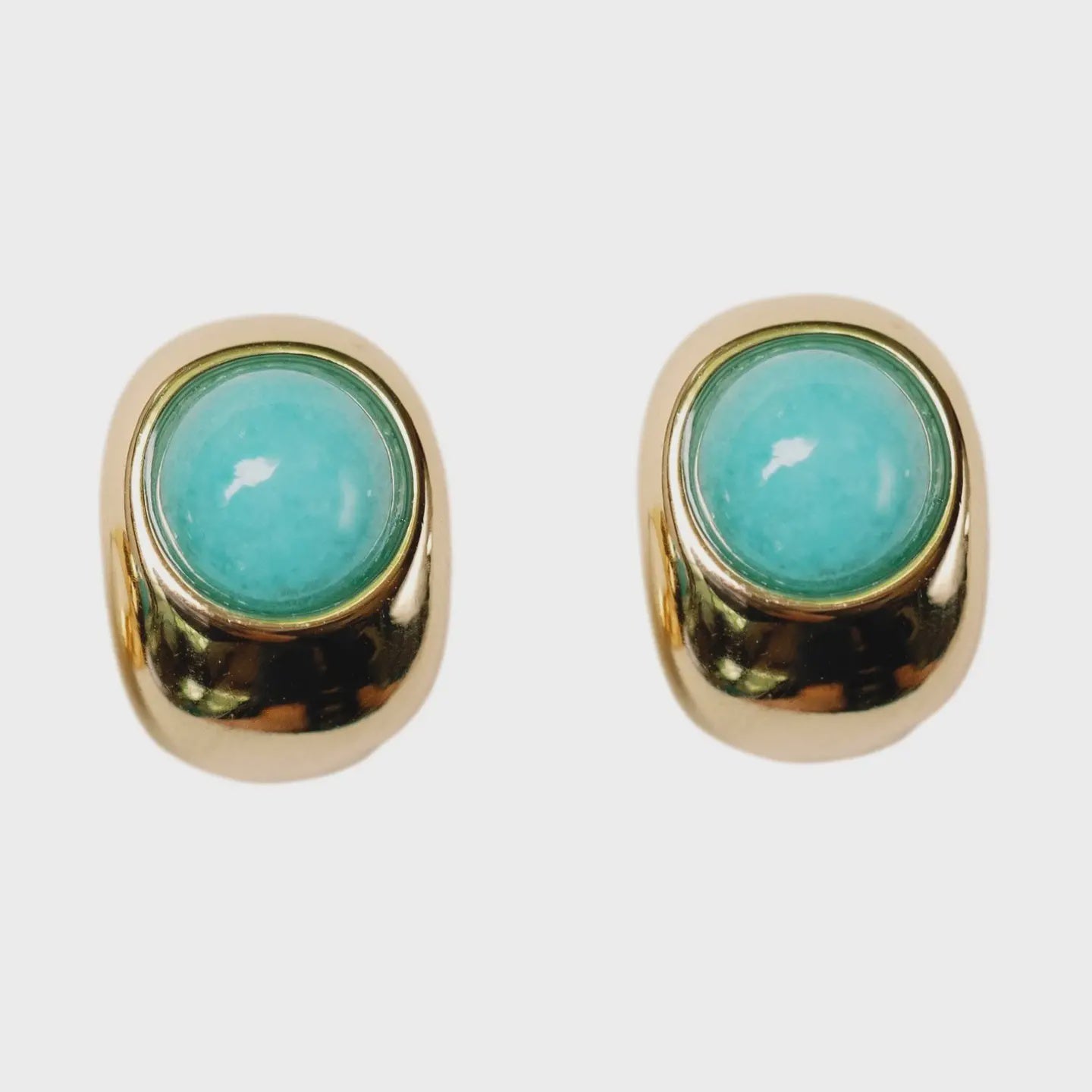 Turquoise Huggie Mini Hoop Earrings
