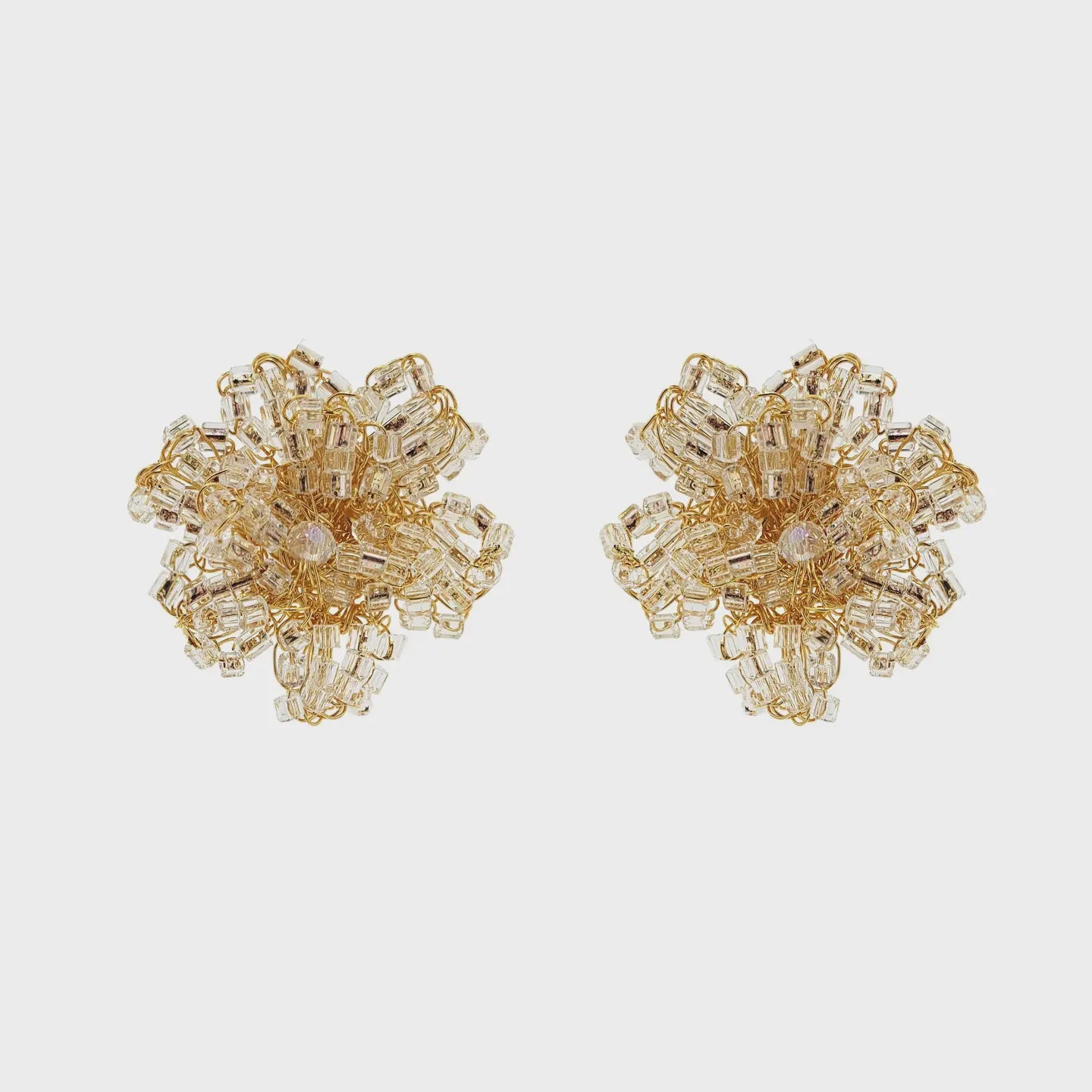 Aster Earrings - Clear/Gold