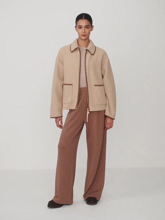 Ruiko Zip-Through Fleece - Light Taupe