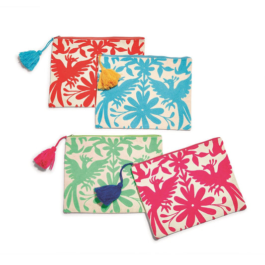 Flora & Fauna Embroidered Pouch
