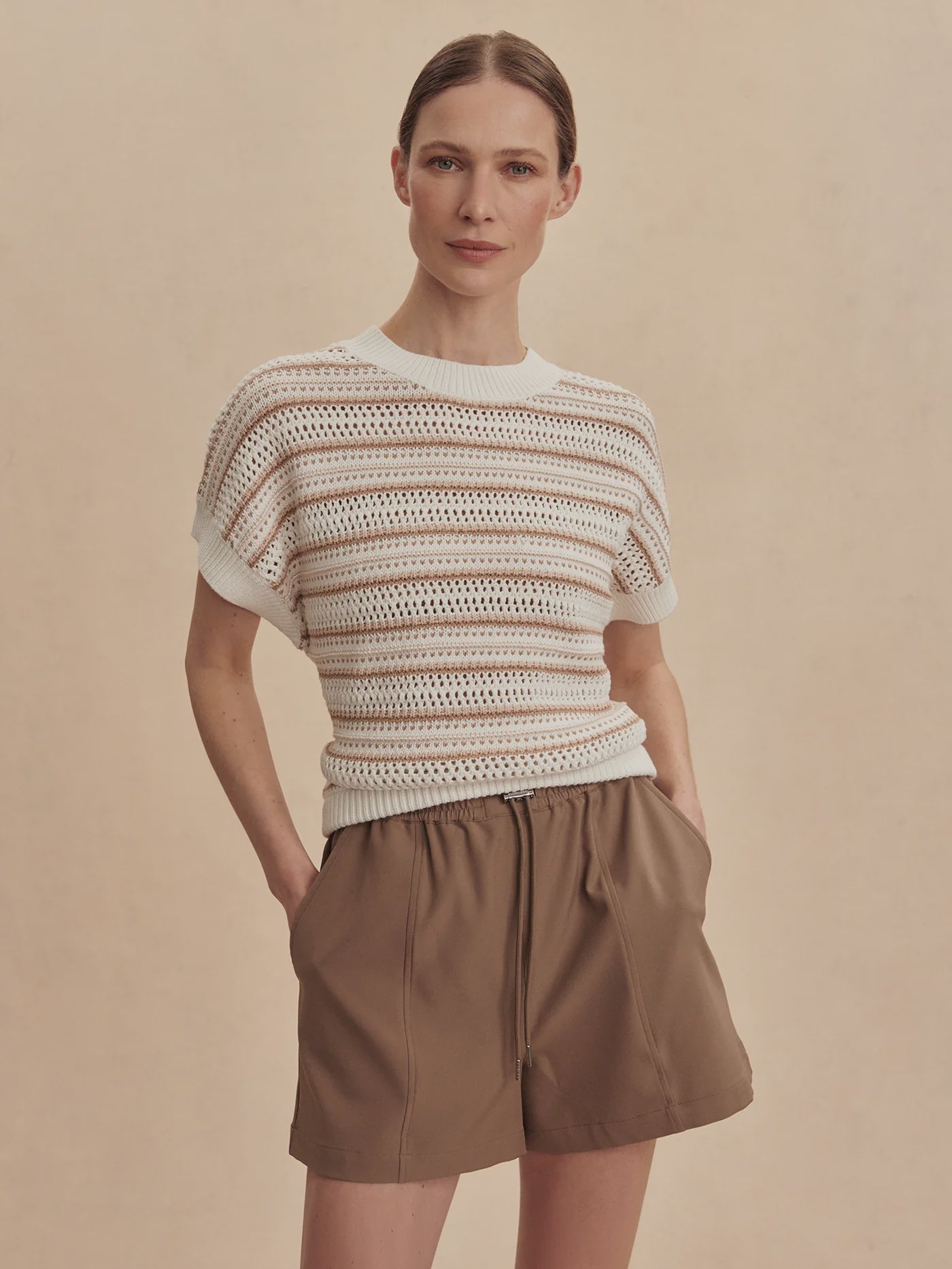 Ciara Stripe Knit Top - Chanterelle Stripe