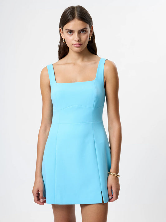 Azra Twill Slit Mini Dress