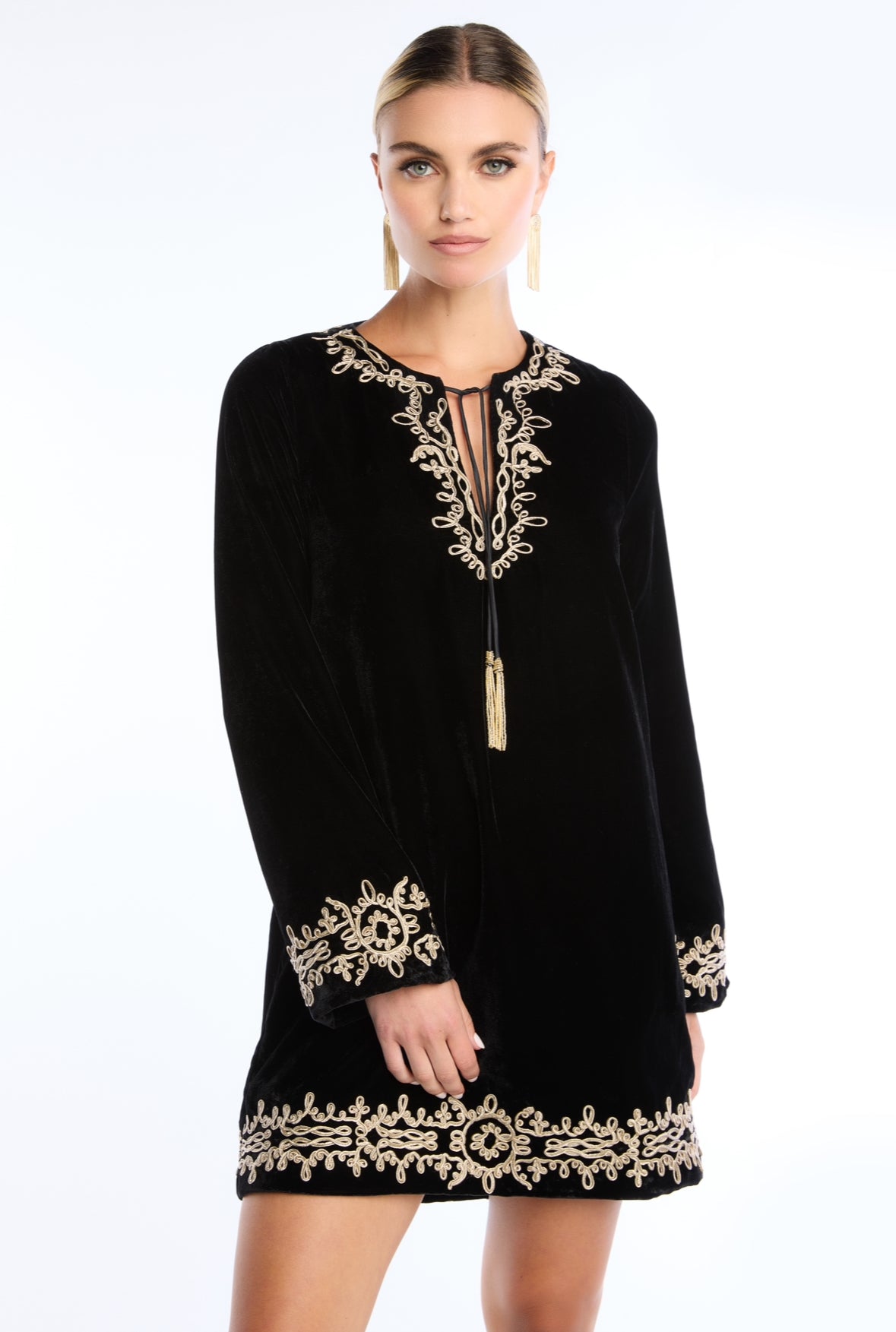 Velvet Romy Dress - Black