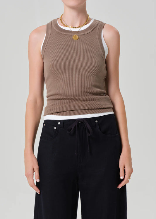 Isabel Rib Tank In Cocoa