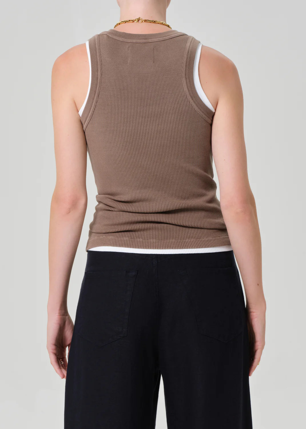 Isabel Rib Tank In Cocoa