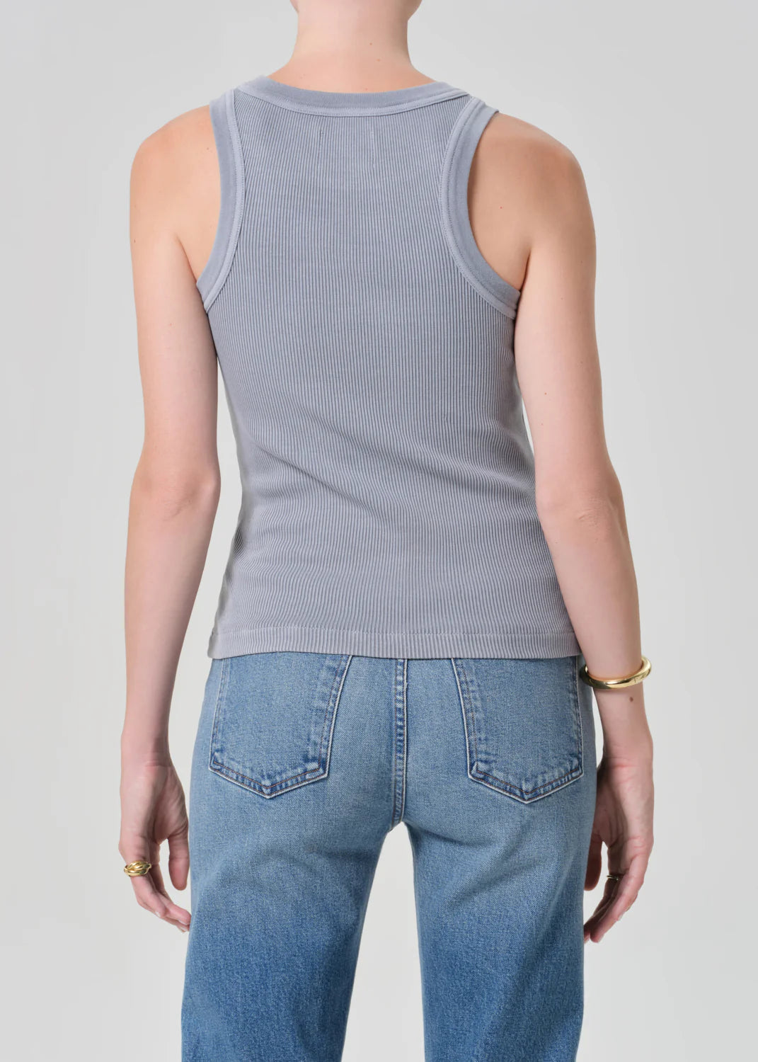 Isabel Rib Tank In Hematite
