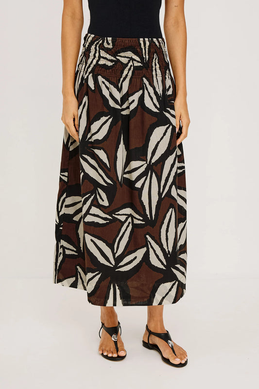 Alessa Skirt - Cocoa Floral
