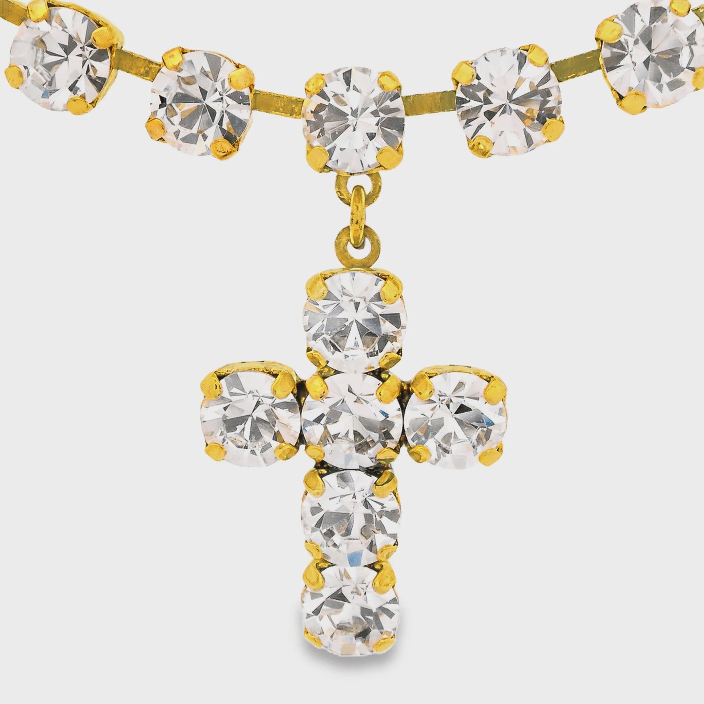 Baby Donatella Necklace-Gold/Clear
