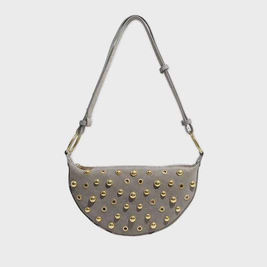 Sloane Studded Bag - Gray