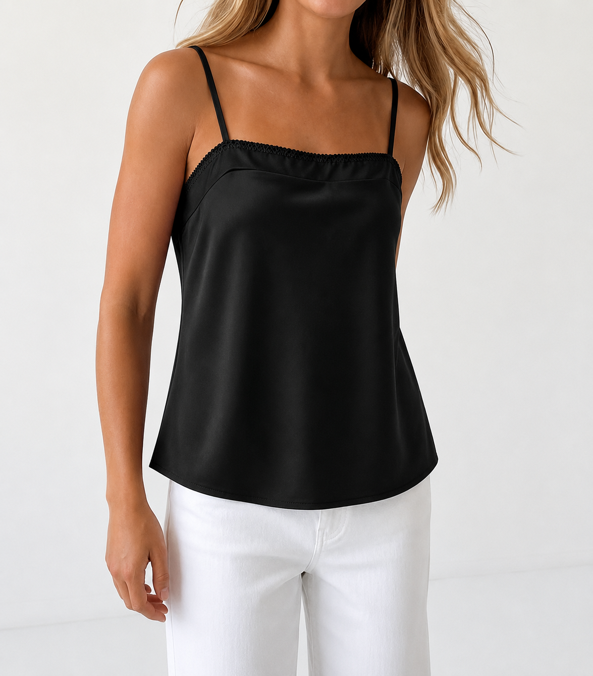 Reya Scallop Tank - Black
