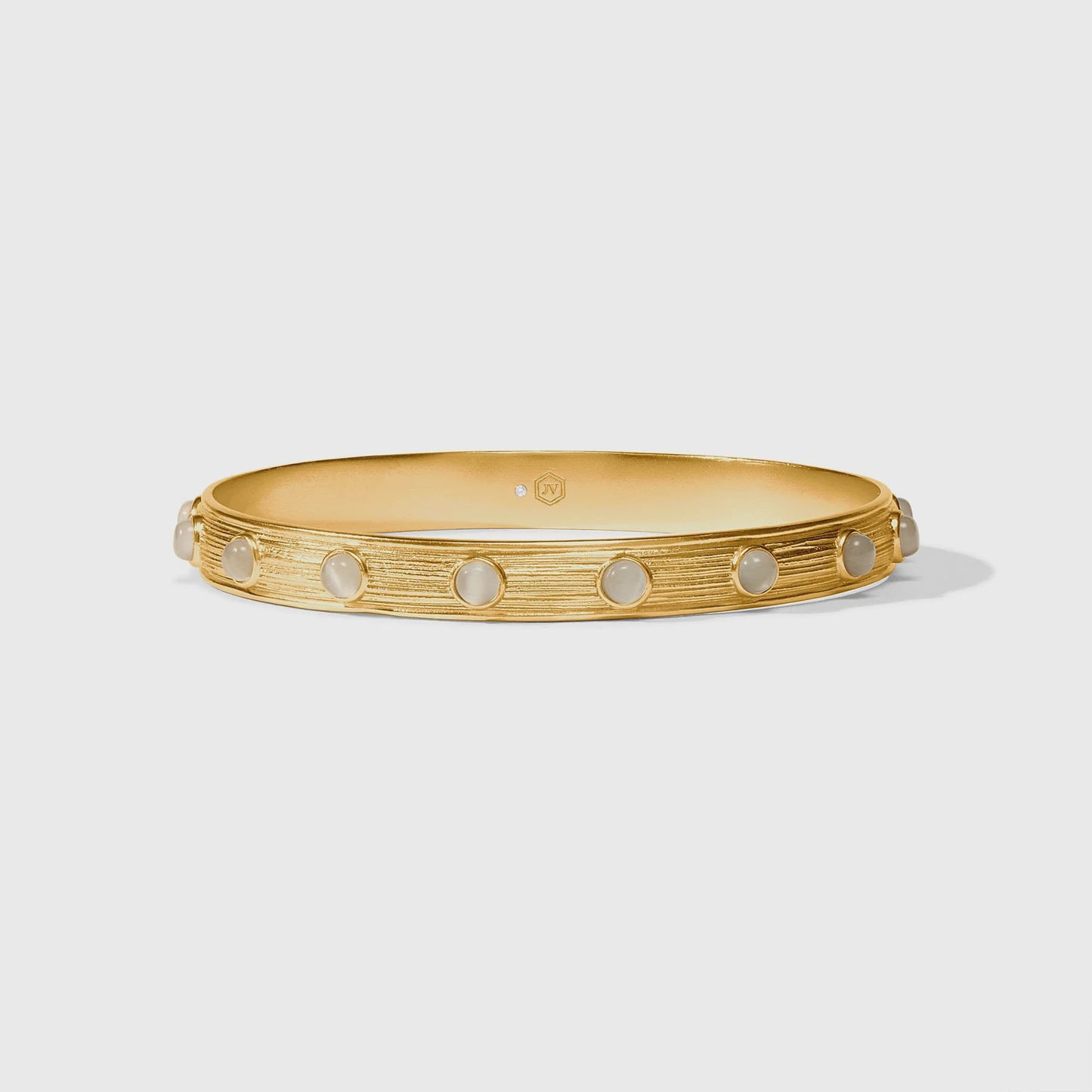 Cobblestone Stone Bangle - Ivory Cat's Eye