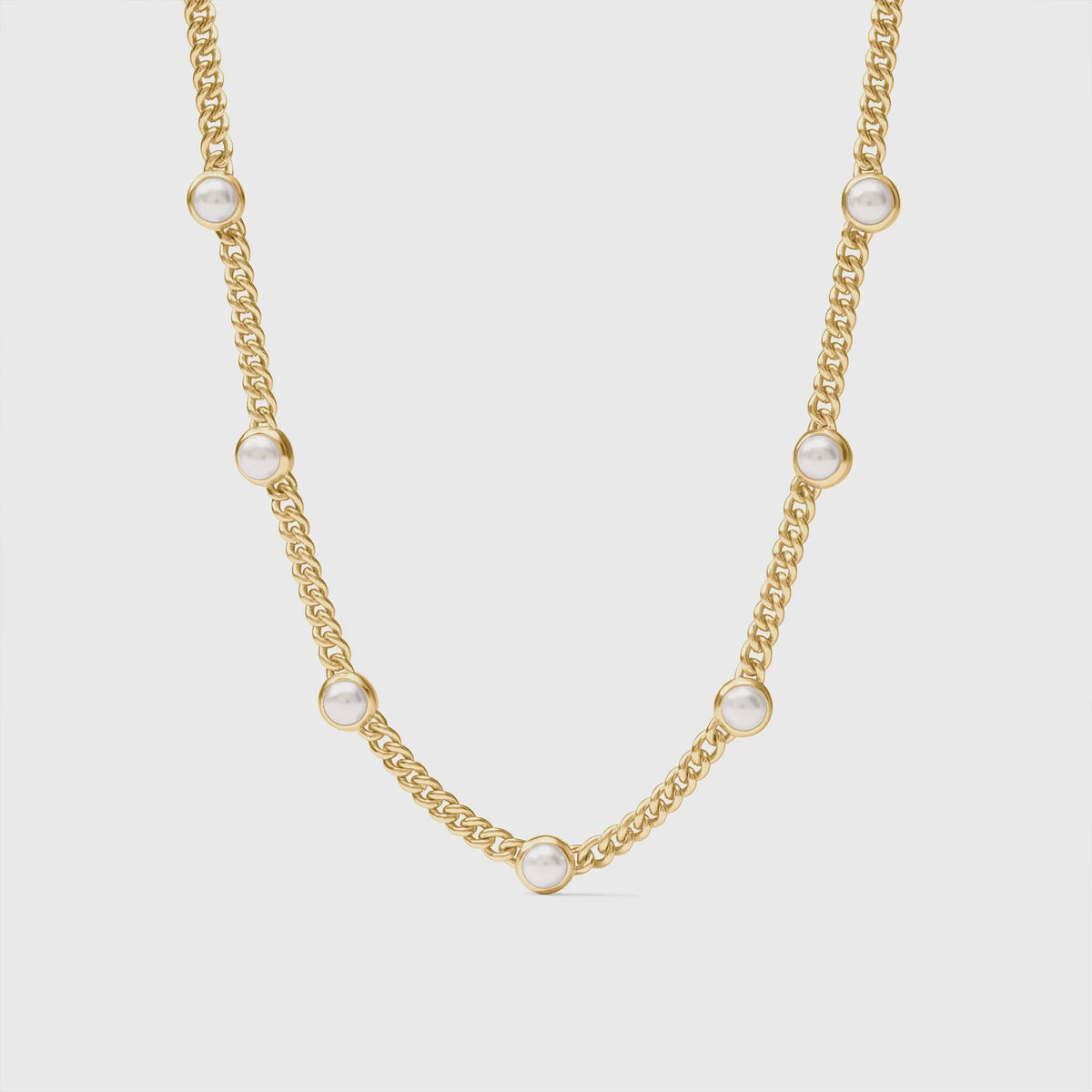 Dolce Delicate Station Necklace - Pearl