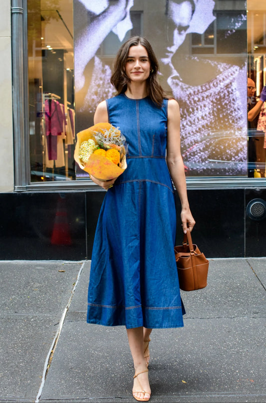 Claire Dress in Denim