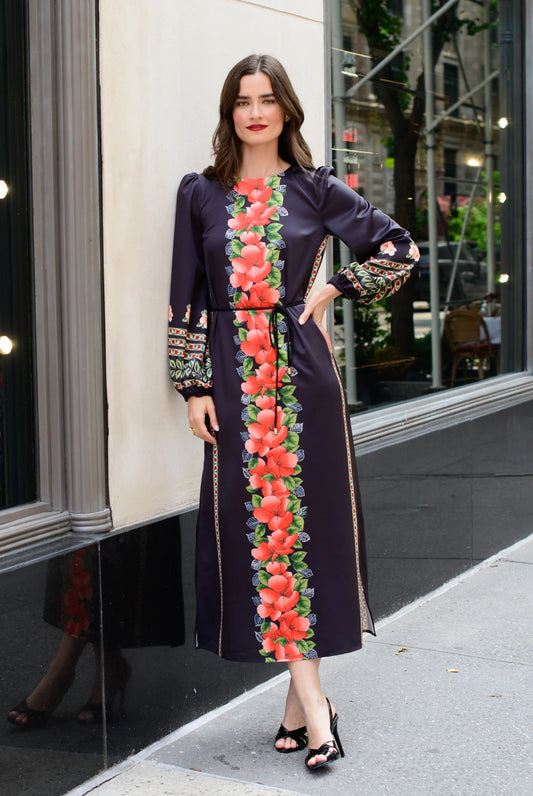 Dawn Dress in Garland Stripe