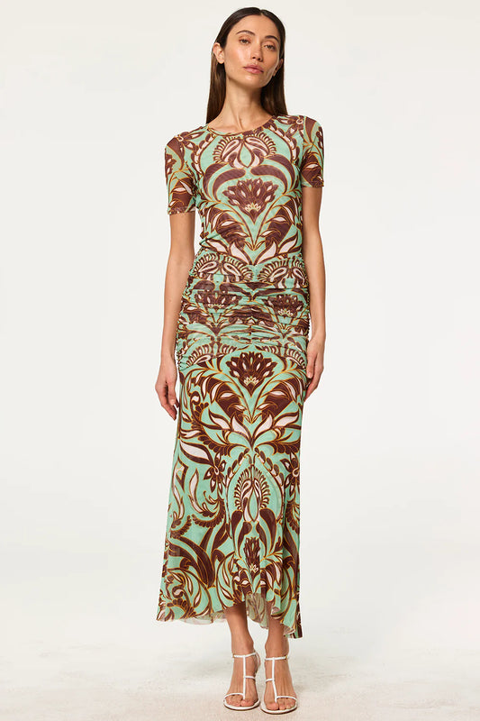 Ollie Skirt - Brown Vintage Botanical