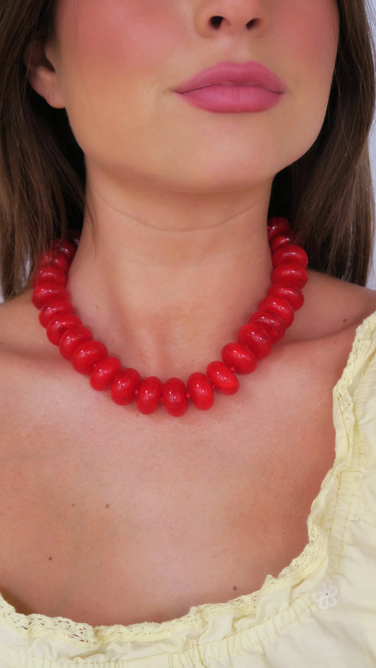 Lucia Necklace - Red