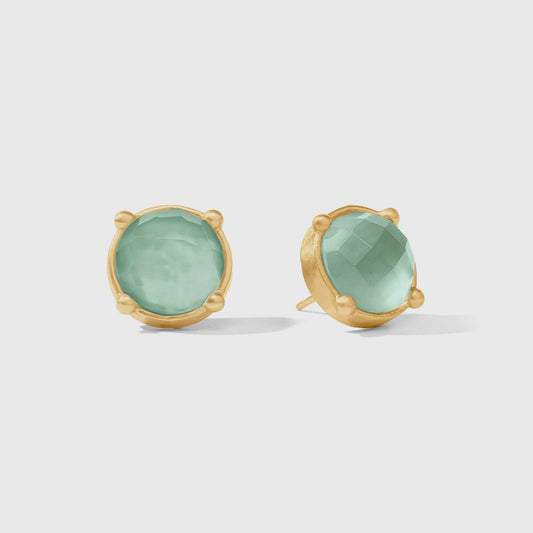 Honey Stud - Iridescent Aquamarine Blue