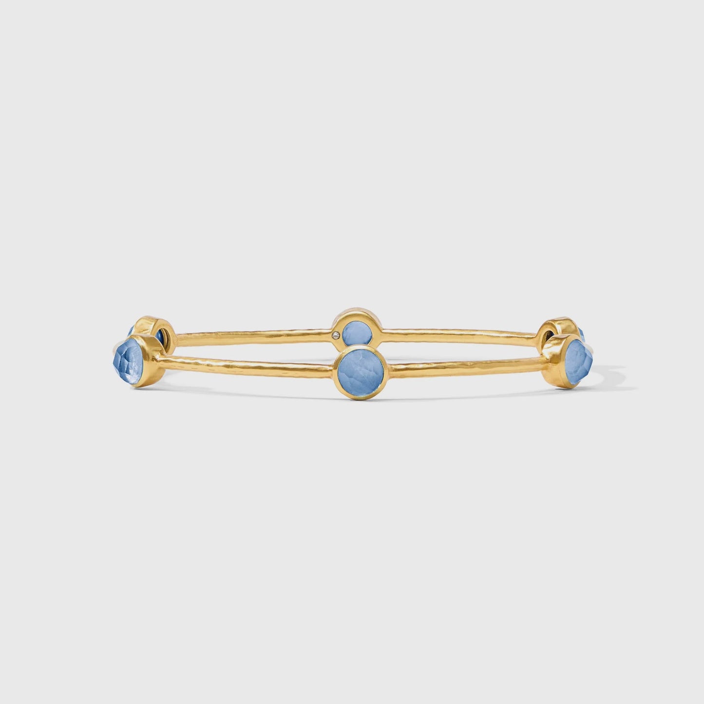 Milano Luxe Bangle - Iridescent Chalcedony Blue
