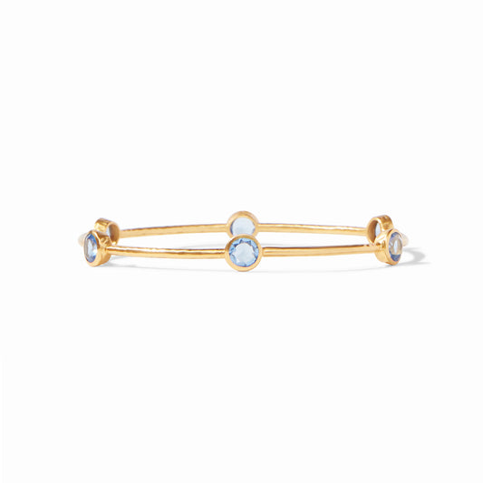 Milano Bangle - Clear Chalcedony Blue