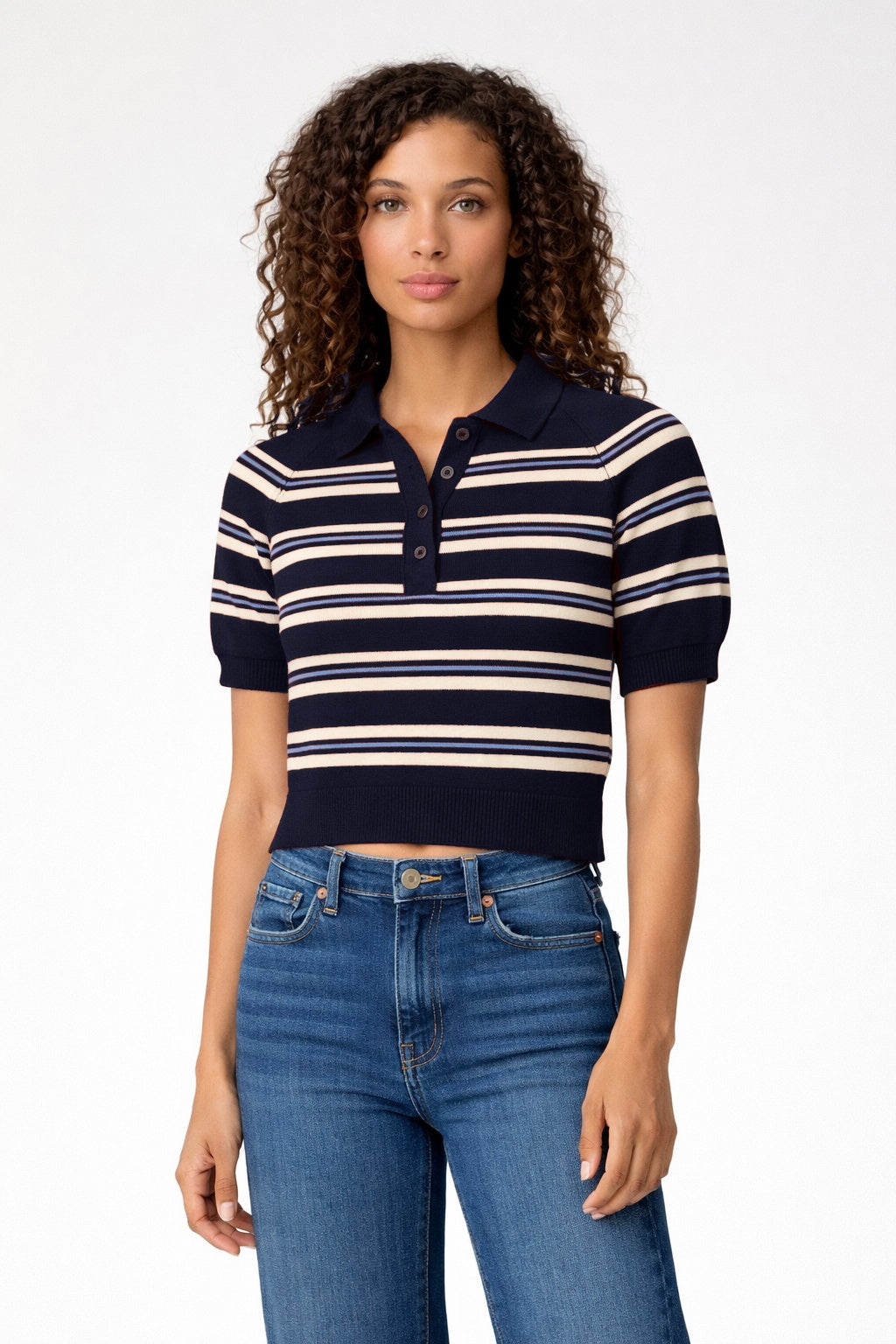 Birch Top - Navy Multi