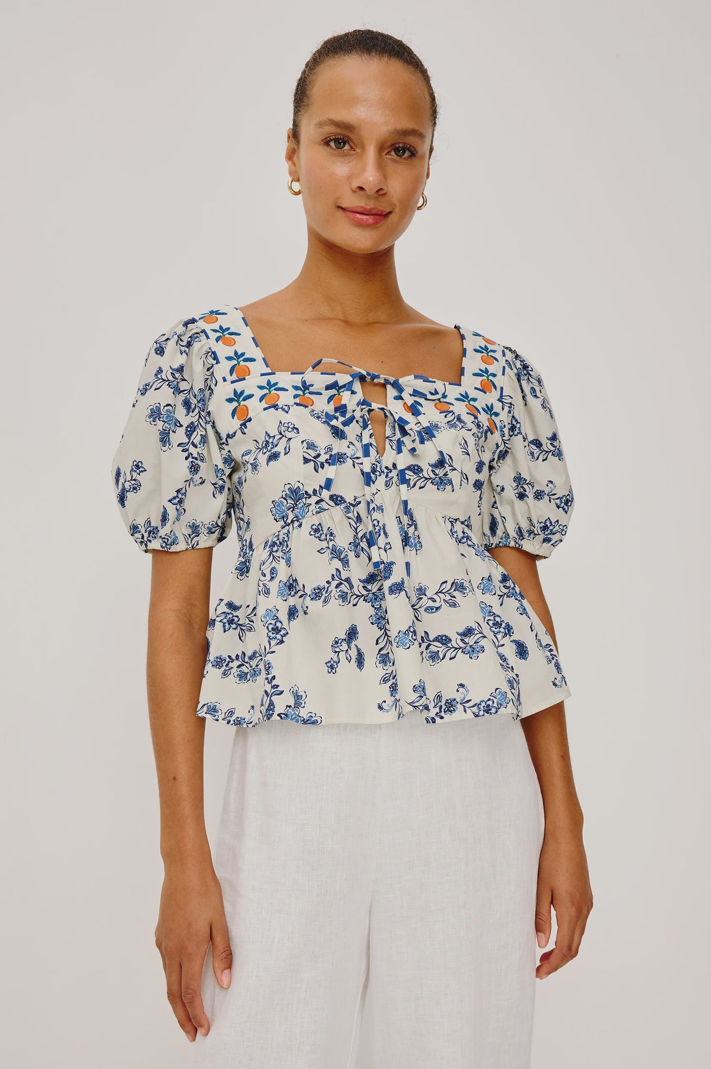 Presley Top - Ceramic Floral