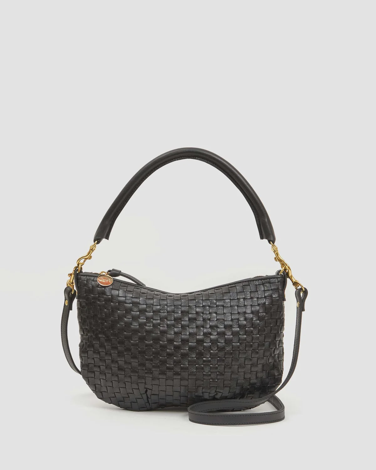 Petit Moyen Messenger - Black Woven Checker