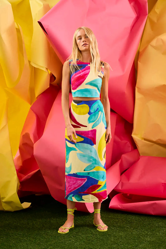 Lynne Skirt - Stroke of Spring