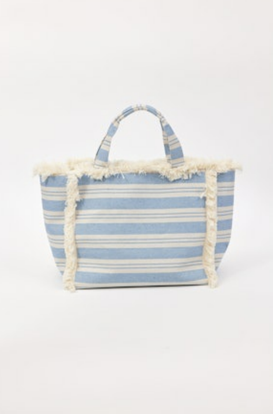 Striped Canvas Beachy Tote