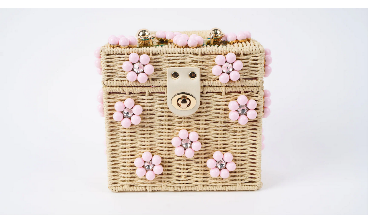 Daisy Wicker Bag-Gimme a Gumdrop