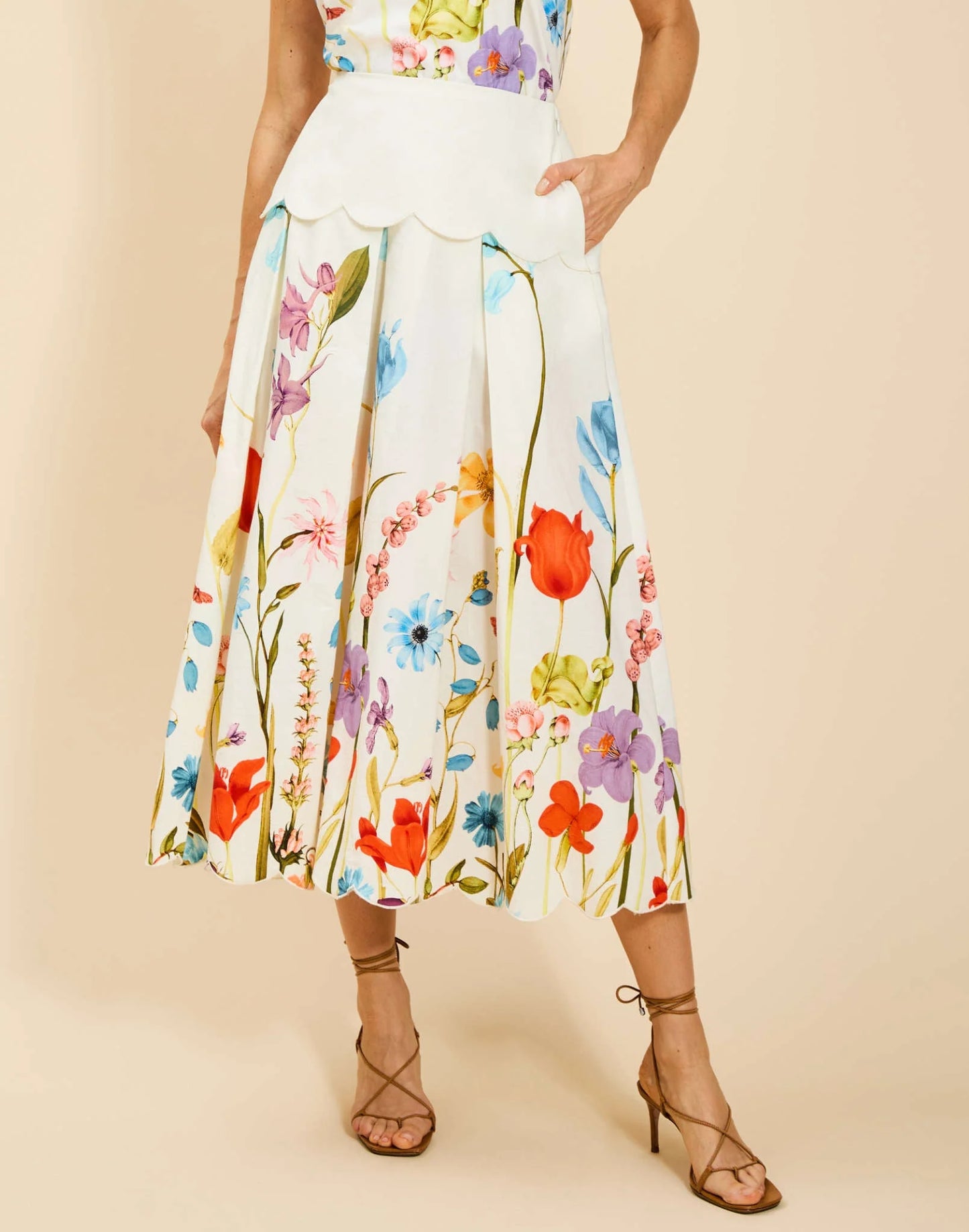 Sonata Scallop Midi Skirt