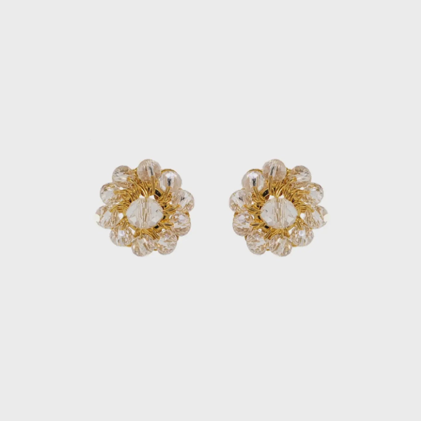 Chloe Earrings - Clear/Gold
