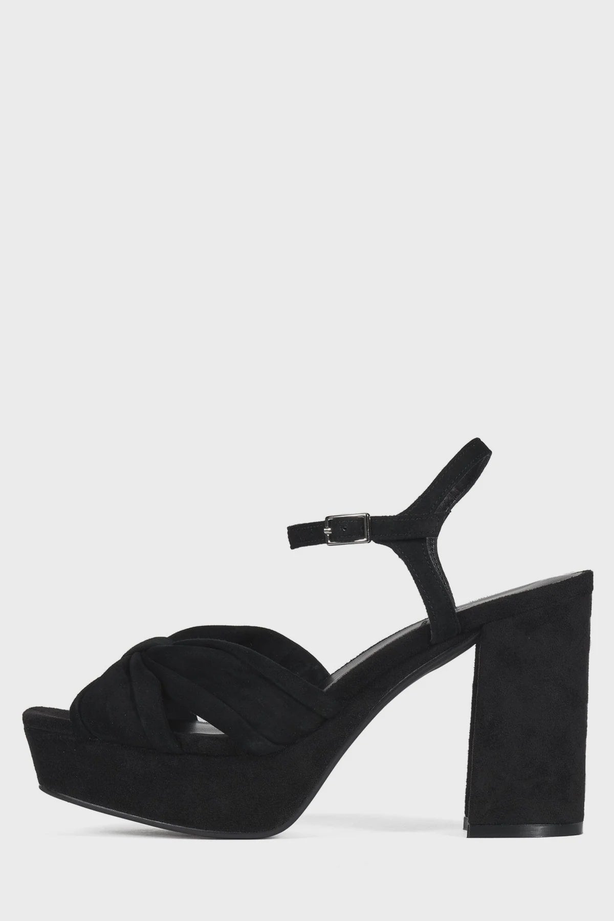 Dalida Platform Sandal - Black Suede