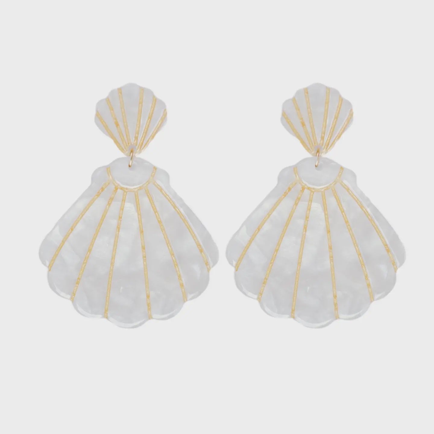 White Tortoise Shell Earrings