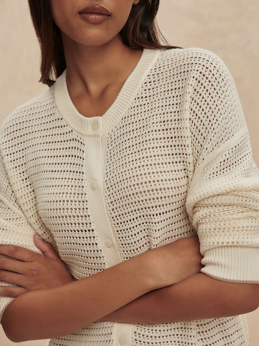 Pembroke Knit Cardigan - Egret