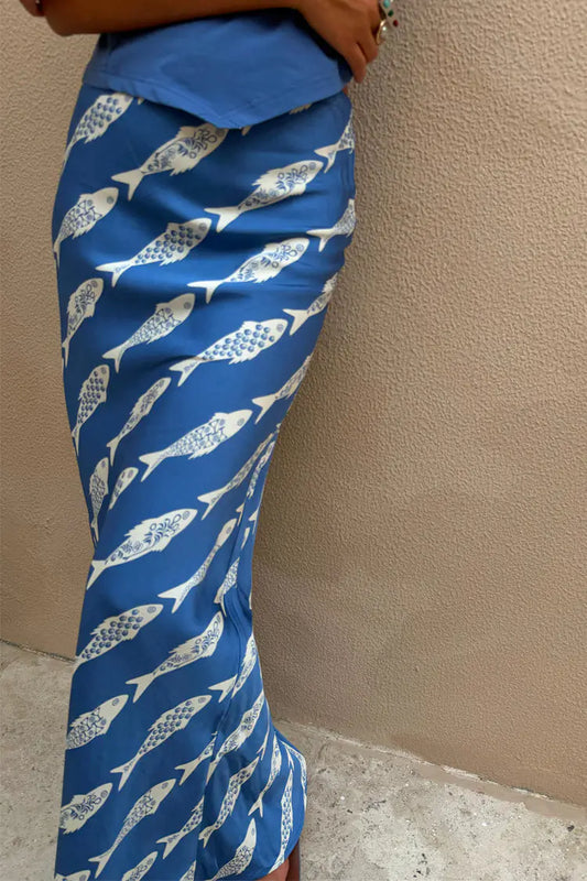 Blue Marina Dorris Skirt