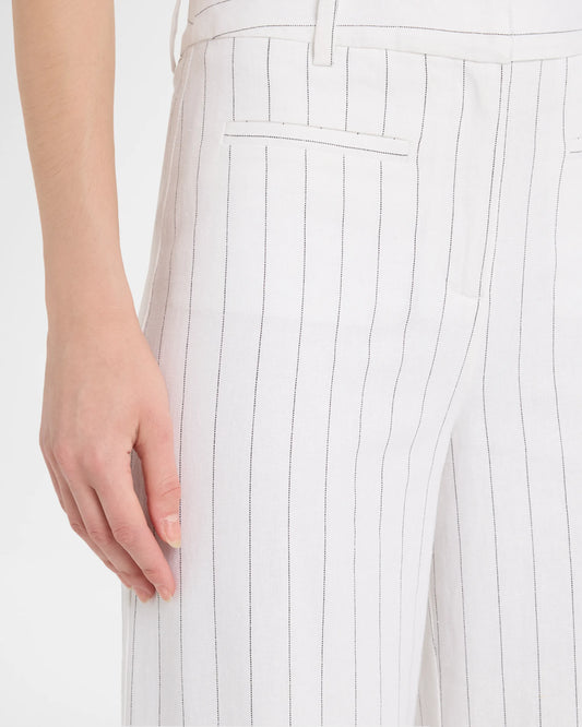 Raquel Pinstripe Linen Pants