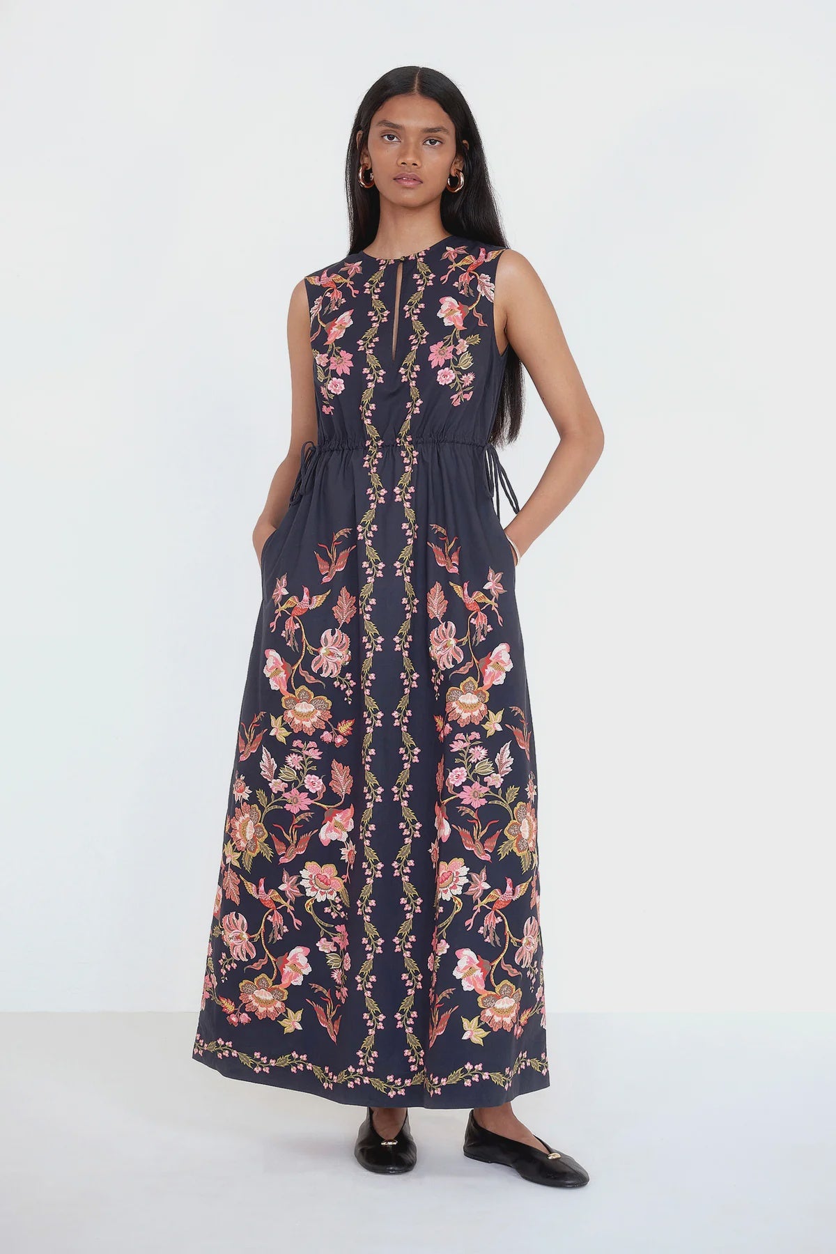 Rhonda Dress Chintz Jet