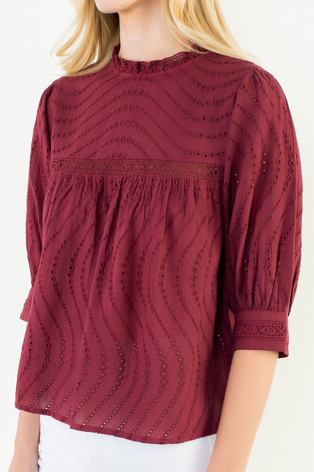 The Merlot Textured Top