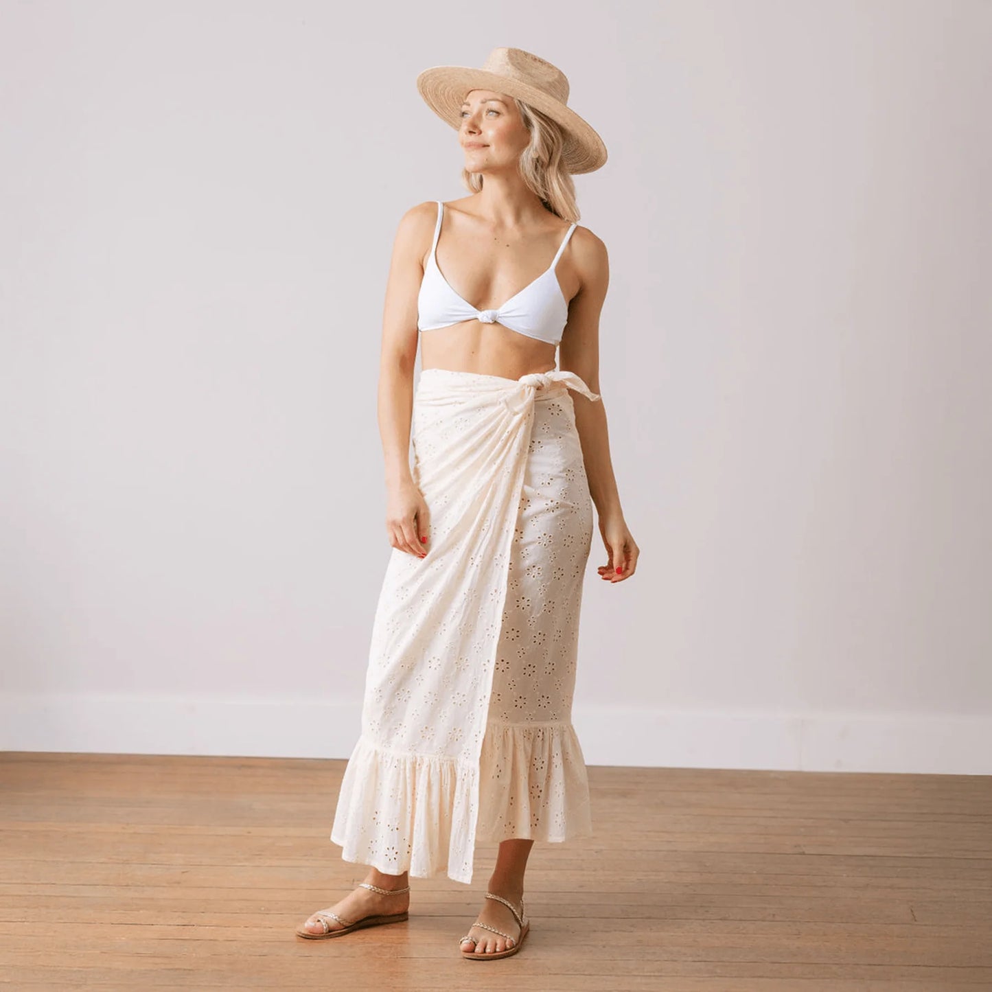 Ivory Eyelet Vienna Sarong
