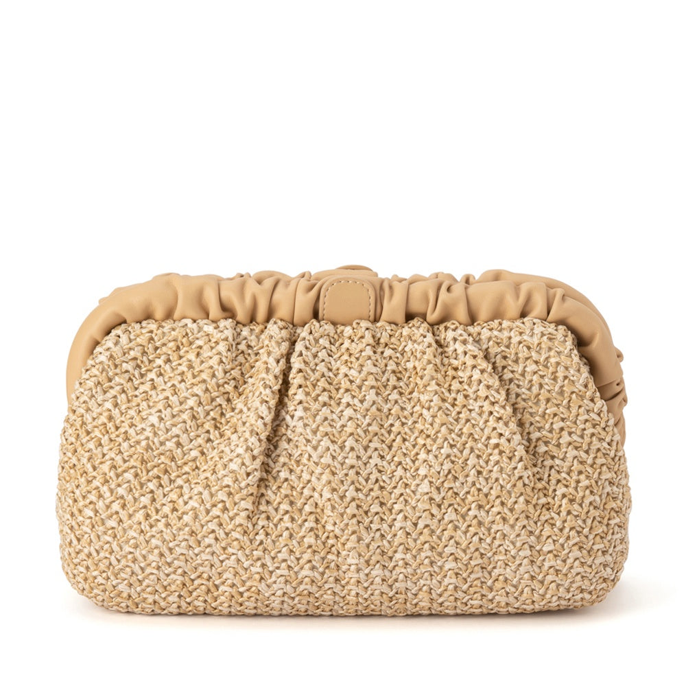 Amalia Pleated Woven Clutch