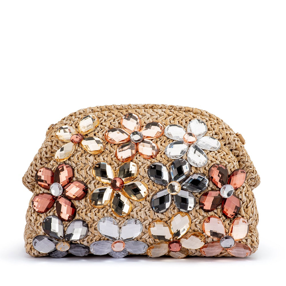 Fern Crystal Embellished Clutch