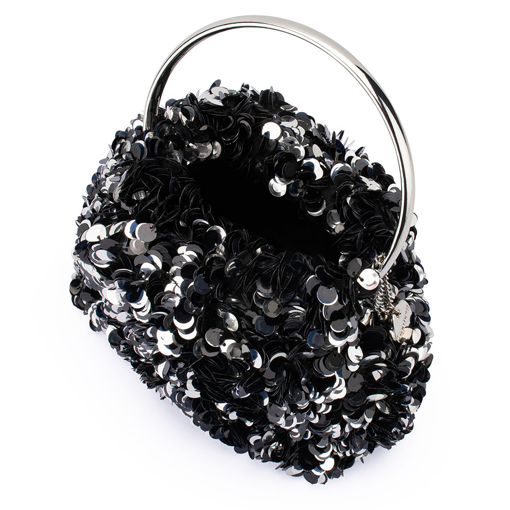 Sharma Sequin Clutch - Black