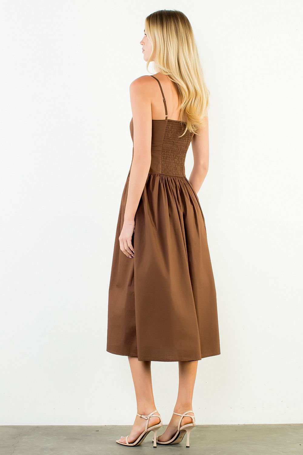 Camille Embroidered Midi Dress