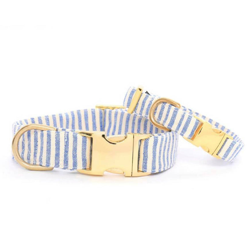 French Blue Stripe Dog Collar