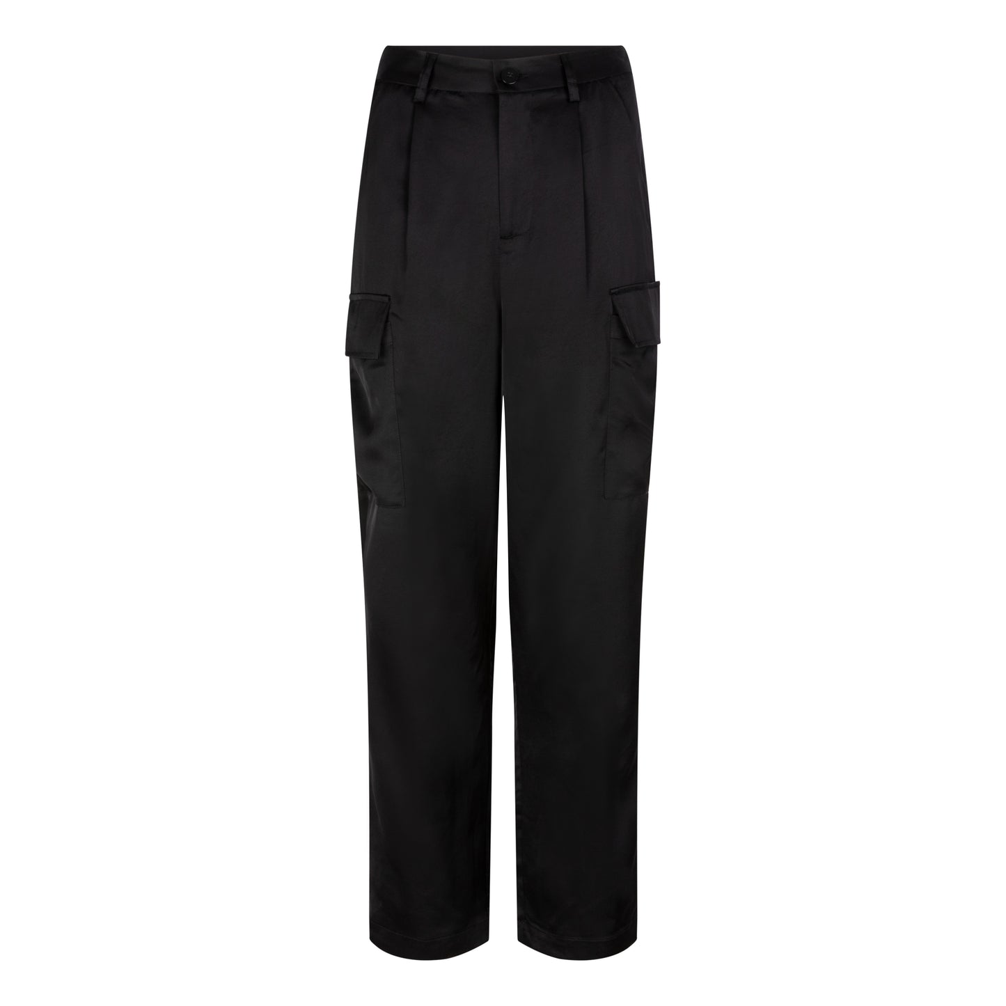 Sateen Cargo Pants - Black